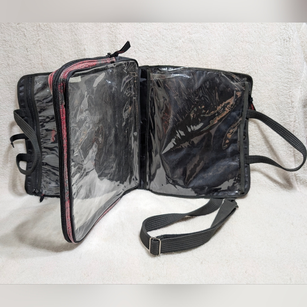 Donna Sharp Red Black Quilted Patchwork Travel Or… - image 3